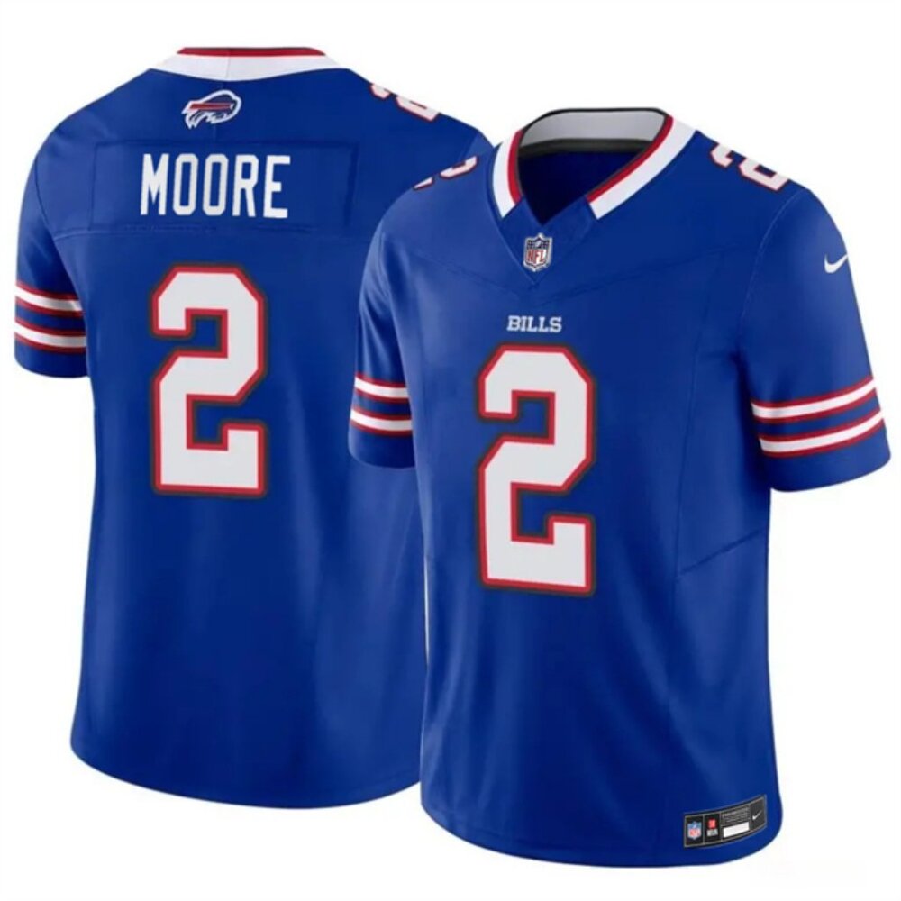 Can Select Mens Youths  D J Moore Blue Stitched Jersey Vapor